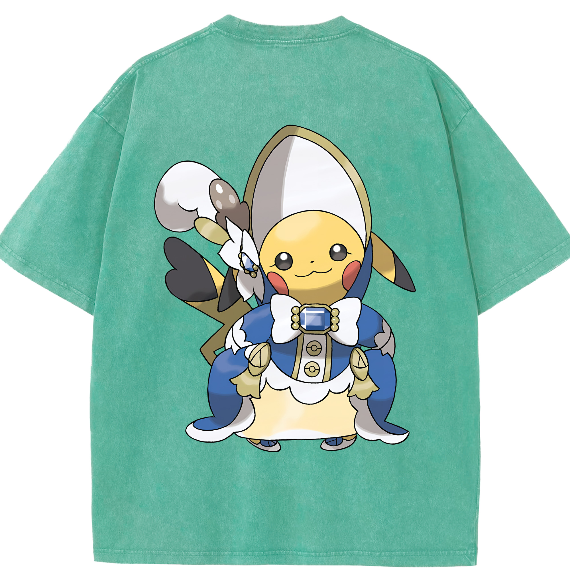 （画像用） ポケットモンスター Pokémon 綿100% ヴィンテージ風 半袖Tシャツ（背面プリント）